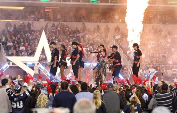 Selena Gomez Performs At An NFL Game