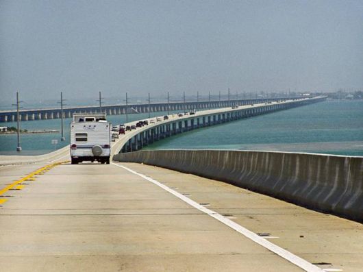 Famous Seven Mile Bridge In Florida