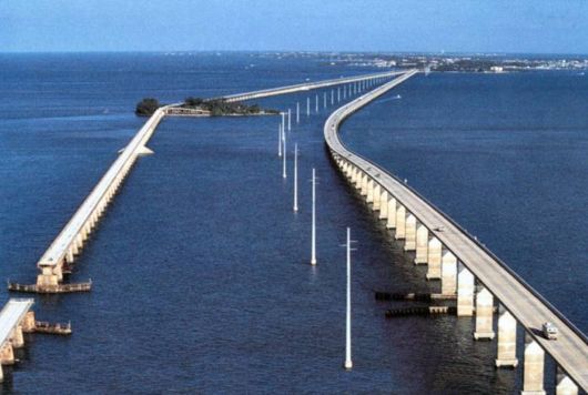 Famous Seven Mile Bridge In Florida